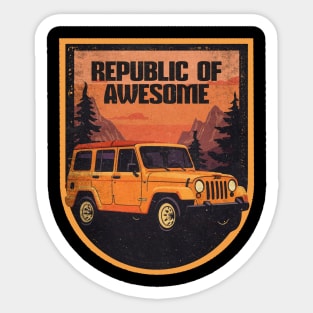 Republic of Awesome! Sticker